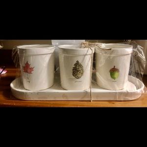 Rae Dunn “leaf, pinecone, acorn” utensil holder